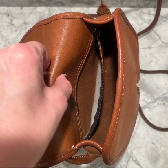 Coach Vintage Small Saddle Bag | Circa 1990 | Saddle Brown - Picture 7 of 12